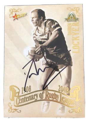 $15 • Buy Darren Lockyer Signed NRL Select 2008 Centenary Card