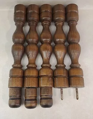 Vintage Wood Turned Spindles Furniture Chair Table Legs Railing Lot Of 5 • $39.80