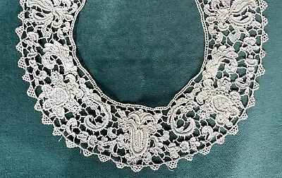 19th C. Gros Point Needle Lace 19th C. Small Round Collar  COLLECTOR Costume • $85