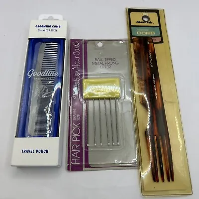 VTG. Hair Comb Lot Montclair Switzerland Goodline Devotion Hair Care In Packages • $11.99