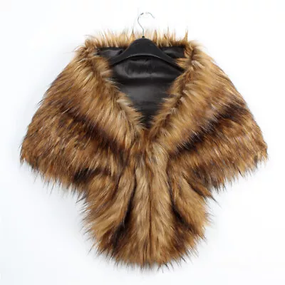 Faux Fur Scarf Collar Women's Warmer Shawl Stole Neck Scarves Wraps Gift • $18.29
