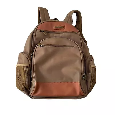 Hartmann Mens Backpack Khaki Green Zip Travel • $89.95