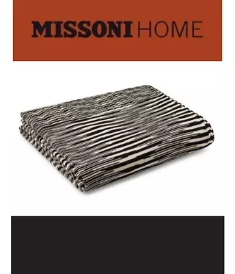 MISSONI HOME BENEDETTA Throw Blanket Wool 51 X67  $925 Made In Italy New W/ Tags • $799