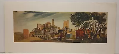Lino Bianchi Barriviera Out Of Porta Faul Italy Vintage Lithograph Art Print • $30