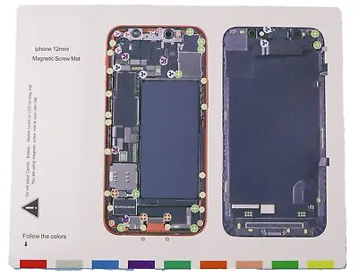 Magnetic Screw Mat For IPhone 12 Mini Phone Repair Disassembly Guide • £7.99