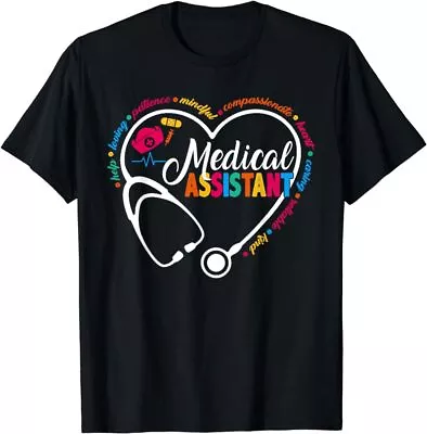 Heart Stethoscope Medical Assistant Shirts Funny Nurse T-Shirt • $9.99
