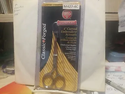 Classic Forged MUNDIAL 4  Curved Embroidery Scissors # M427-4C NEW • $12
