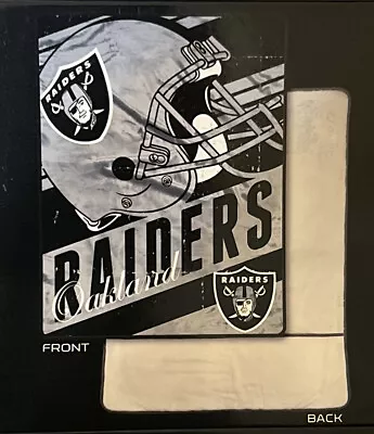 NFL Oakland Raiders Micro Sherpa Throw Blanket With Foot Pocket 46 X60  • $32.99