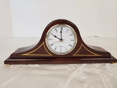 Vintage Bombay Company Mantel Mantle Desk Shelf Clock Wood Quartz Working 12.5  • $29.99