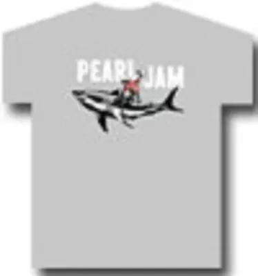 Pearl Jam  Shark Cowboy  Music Band Usa Import Cotton Short Sleeve Grey T -shirt • $49