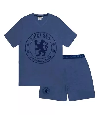 Chelsea FC Mens Pyjamas Short Loungewear OFFICIAL Football Size Small  Box 1 • £15