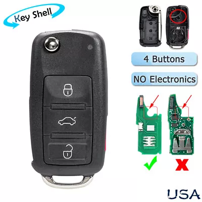 For 2011 2012 2013 2014 2015 2016 Volkswagen VW Jetta Remote Key Fob Shell Cover • $10.79