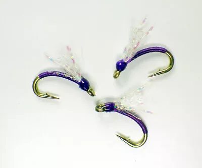 Tailwater Assassin Midge UV Purple Trout Flies Fly Fishing Flies • $12.95