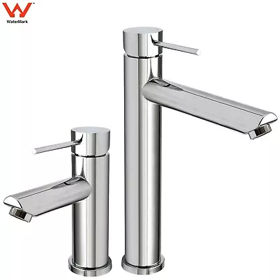 WELS Tall / Standard Round Basin Mixer Bathroom Vanity Sink Faucet Tap Chrome • $51.44