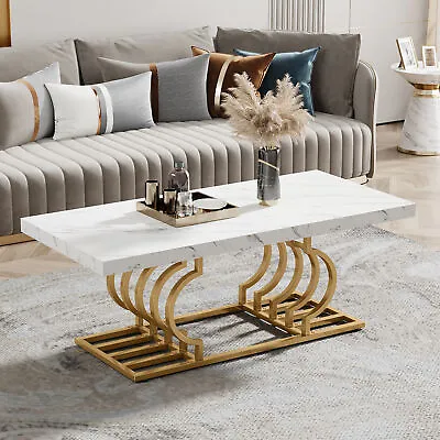 47  Modern Coffee Table Rectangle Cocktail Table Accent Center Table Living Room • $142.85