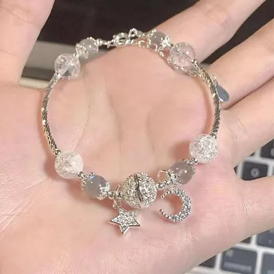 Opal Moonstone Crystal Star Moon Bracelet Simple Sweet Women Bracelet Gift ❤TH • $7.15