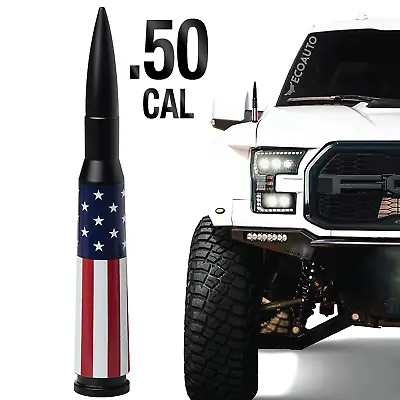 50 Cal Bullet Antenna For Ford Dodge & Ram F150 F250 F350 Antenna American Flag • $26.99