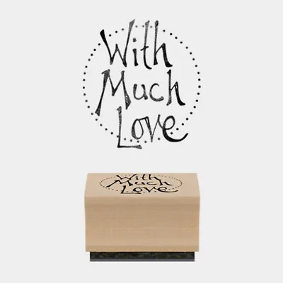 East Of India Rubber Stamp - Round Much Love • £3.95
