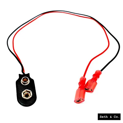 9V Battery Connector Clip Tinned Snap Strap Wire Lead & Crimp Terminals PP3 35cm • £1.99