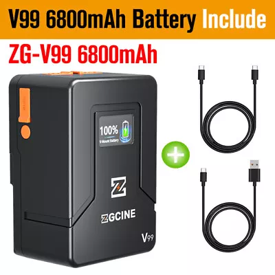 $118 • Buy ZGCINE V99 V-Mount Battery 14.8V 6800mAh V-Lock Rechargeable Li-ion Battery US