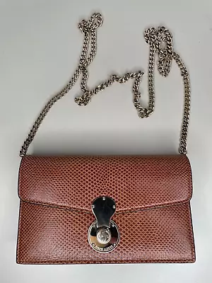 Ralph Lauren Collection Womens Chain Strap Ricky Shoulder Wallet Textured Bag • $199.99