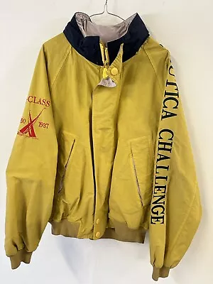 Vintage Nautica J Class Jacket Size 2XL XXL Yellow 90s Jacket Challenge  • $22