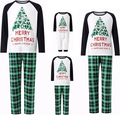 Christmas Tree Matching Pyjamas Pajamas Xmas Family Sleepwear Nightwear PJs Set • £8.99
