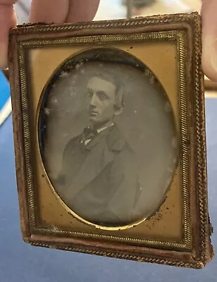 1/6 Plate Daguerreotype Philadelphia Photographer Label Young Man  • $19.99