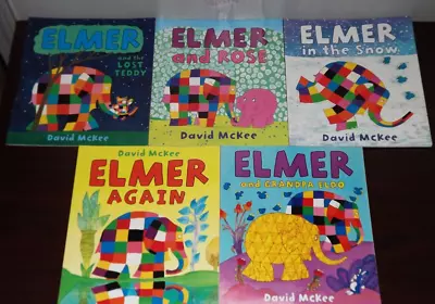 Lot Of 5 Elmer Books By David McKee TPB Children's Picture Books Elephant • $14