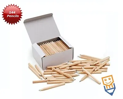 £6.10 • Buy MINI PENCILS Half Size SHORT Natural Wood VOTING Election WHOLESALE By OBuddy