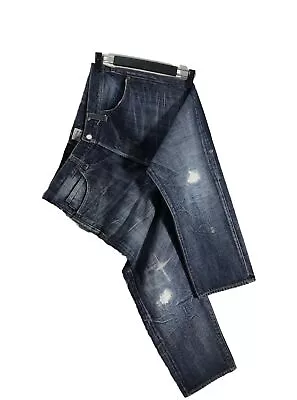 ETERNAL Japanese Brand Jeans Denim Distressed Evisu Sugar Cane Momotaro 34 X 25 • $169.46