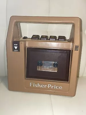 Vintage Fisher Price Brown 1980’s Cassette Player Tape Recorder Child’s Music • $15