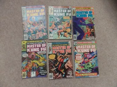 Lot Collection 6x Issues MASTER Of KUNG FU Comics -404252557887 - 1976-1980 • £17.99