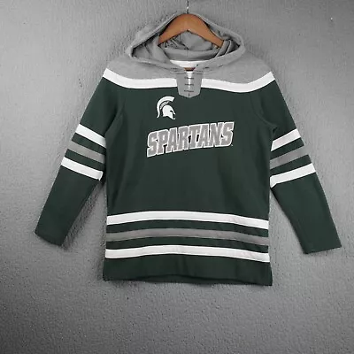 Michigan State Spartans Sweater Boys Large Green Football Champion Youth Hoodie • $19.99