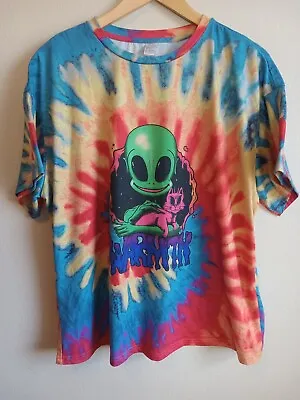 Trippy Alien Warmth Hug Men's XL SHEIN Multicolor Tie-Dye Graphic T-Shirt • $15