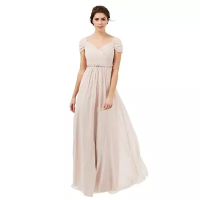 £29.99 • Buy Matthew Williamson Butterfly Isabella Blush Maxi Dress Embellished BNWT UK8