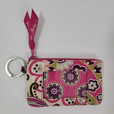 Vera Bradley Very Berry Coin Change Purse Key Chain Id Identification Window • $7.99