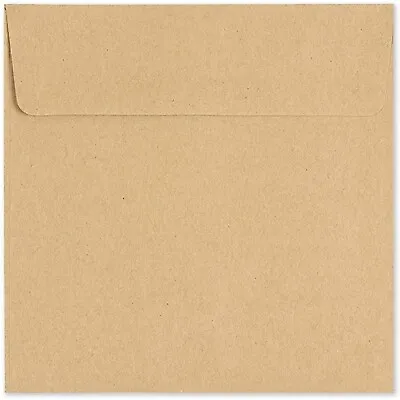 50 Kraft Square Flap Envelopes For Formal Occasions Wedding Birthdays 5.5 X 5.5  • $11.99