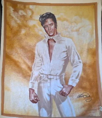 Vintage Rare Throw Blanket Elvis Presley The King 51  X 59   Leacril Montefibre • $77.08