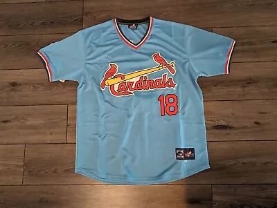 Jordan Walker #18 St. Louis Cardinals Blue Cooperstown Baseball Jersey Medium • $49