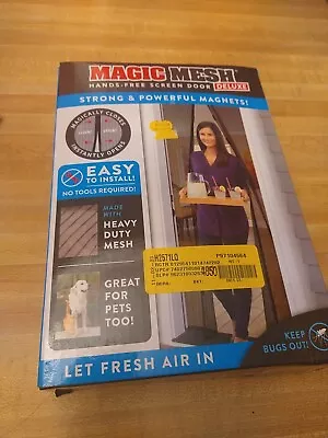 Magic Mesh DELUXE Hands Free Magnetic Screen Door -Black • $8.99