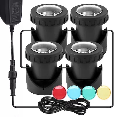 LED Submersible Lights Underwater Swimming Pool Lights Lamp Aquarium Spot Light • £25.79