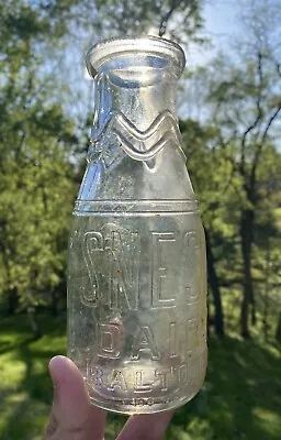 Antique Baltimore Jewish Dairy Milk Bottle Snesil Baltimore MD Maryland • $19.99