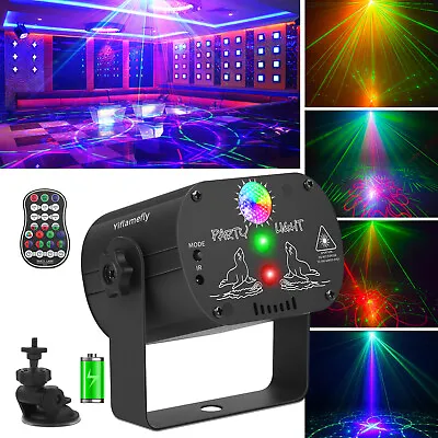 1024 Patterns Party Lights Mini Disco Ball DJ Light With Remote Rechargeable US • $32.99