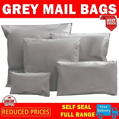 £1.02 • Buy Grey Poly Mailing Postage Postal Bags Quality Self Seal Plastic Value Mailers