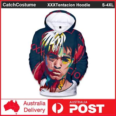 XXXTentacion Rap Hip Hop Hoodie Pullover Jumper Hooded 3D Sweatshirt Sweater • $33.24