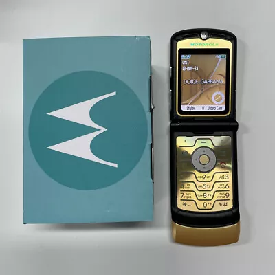 Limited Edition Motorola Razr V3i DOLCE GABBNNA Unlocked Flip Mobile Phone • $40