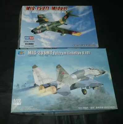 Trumpeter Hobby Boss 1/72 MIG-29SMT FULCURUM & Mig-15UTI Midget Model Kit • $10.50