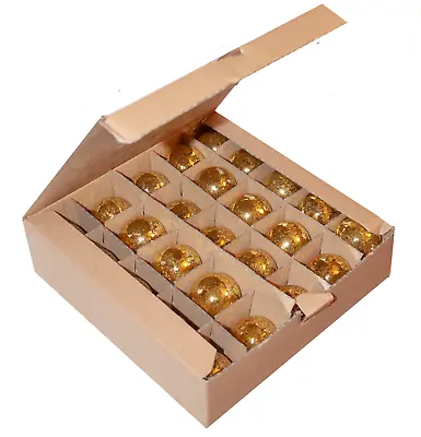 Box Of 25 G50 Mercury Gold 2” 7W C9 E17 Base String Light Replacement Bulbs • $27.95