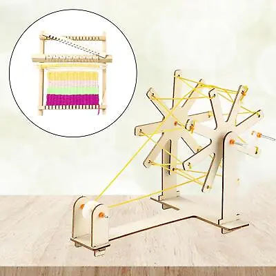 Wooden Weaving Loom With Accs Intellectual Hand Knitted Craftsmanshi Craft DIY • £6.90